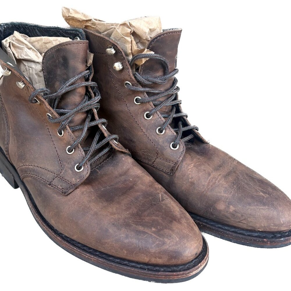 Brown suede Thursday laceup boots 9.5